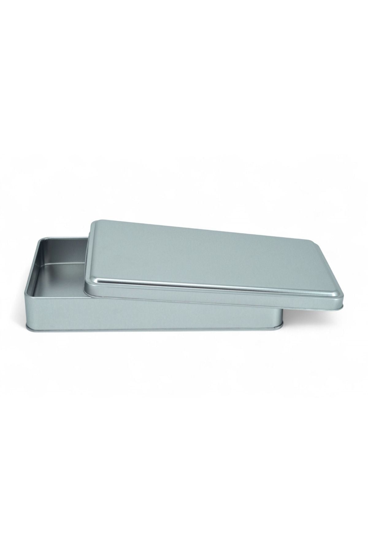 140x240x50 mm Metal Kapaklı Baskısız Metal Kutu, Mat Silver, 48 Adet