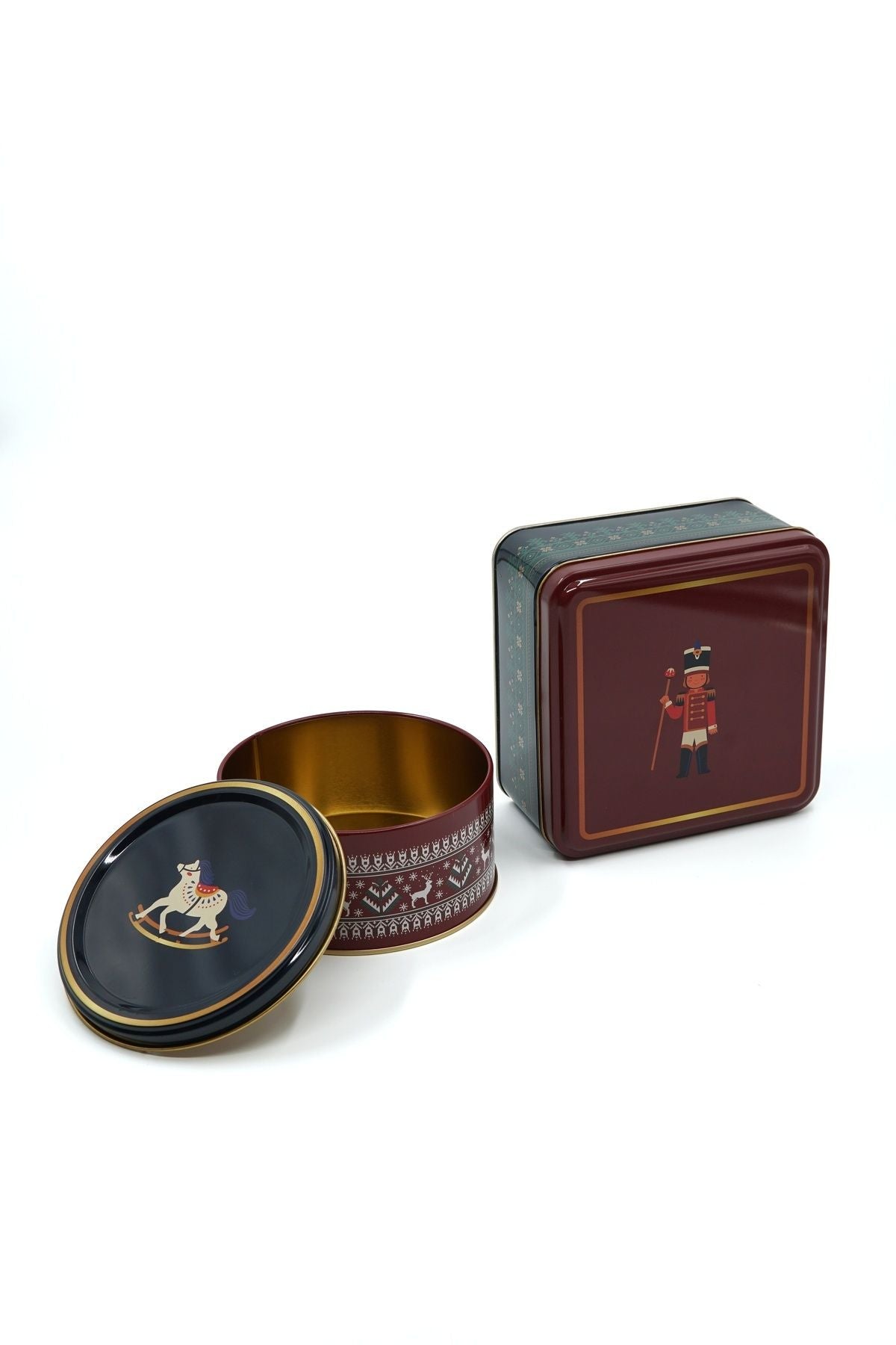 Yılbaşı Temalı 2'li Dekoratif Metal Kutu Seti, Young Soldier Erb521r