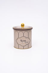 Retro Desenli Yuvarlak Metal Saklama Kabı, Erzak Saklama Kabı 14 Cm X 15 Cm Er143-u6