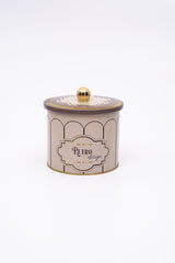 Retro Desenli Yuvarlak Metal Saklama Kabı, Erzak Saklama Kabı - Organizer 14 Cm X 12,5 Cm Er142-u6