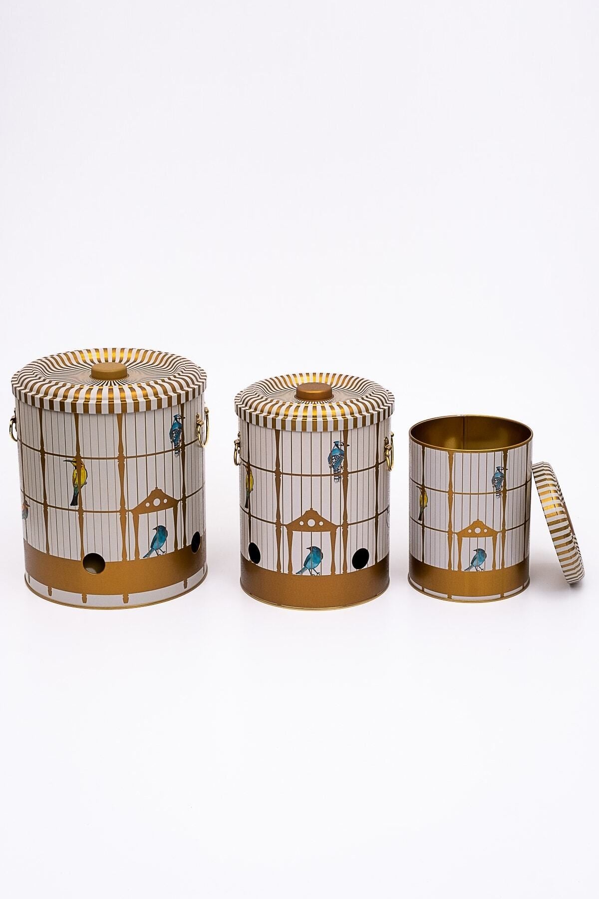 Metal Patates Soğan Kovası - Sebzelik - Patates Soğanlık Sepeti Sarımsaklık 3lü, Bird Cage Erb29t7