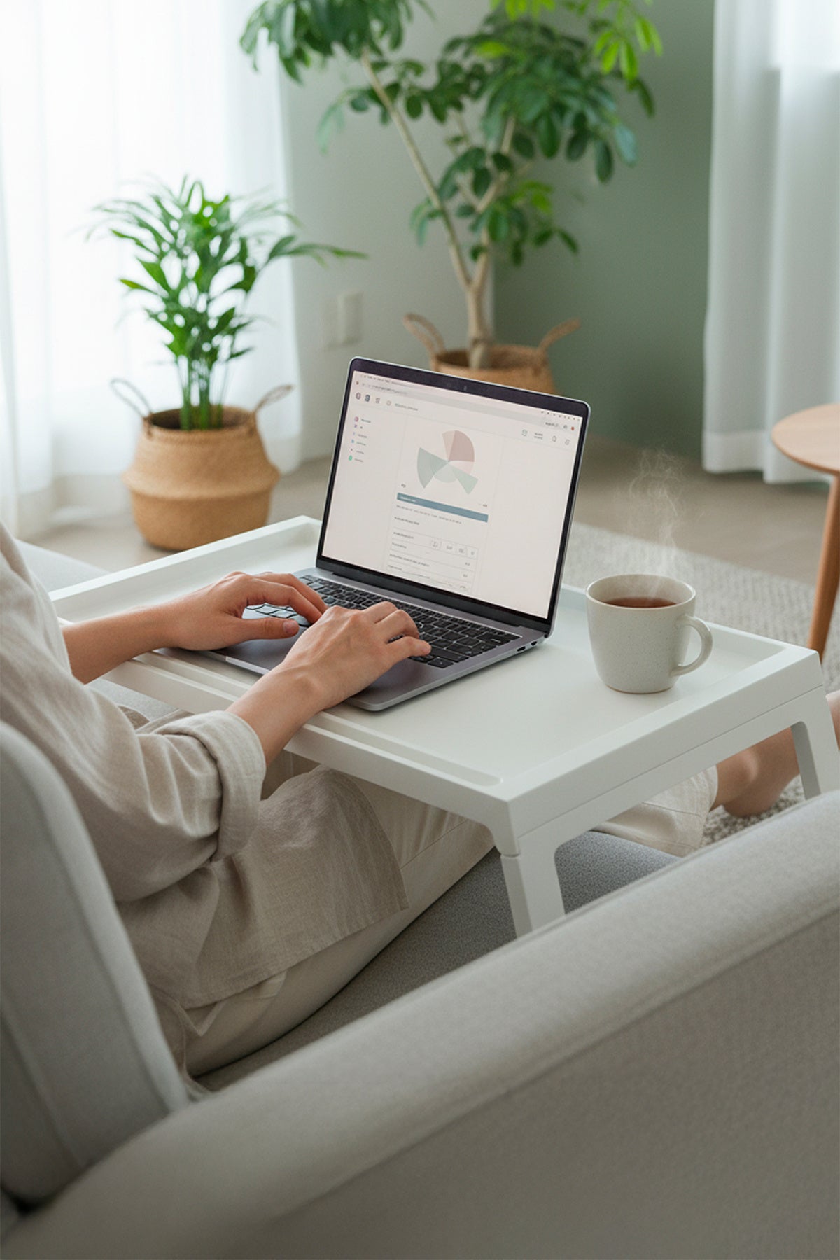 Evle Katlanır Laptop Sehpası Yatak Koltuk Üstü Çalışma ve Kahvaltı Masası