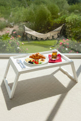 Katlanır Laptop Sehpası Yatak Koltuk Üstü Çalışma ve Kahvaltı Masası "Beyaz"