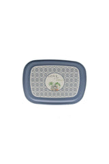 Ee171-6ı Forrest Grey Love Desenli Oval Tepsi 24x31 Cm