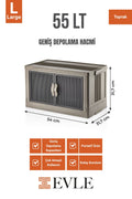 Evle Katlanabilir Modüler Dolap Tekli, 55 lt, 54 cm x 31,7 cm x 31,7 cm