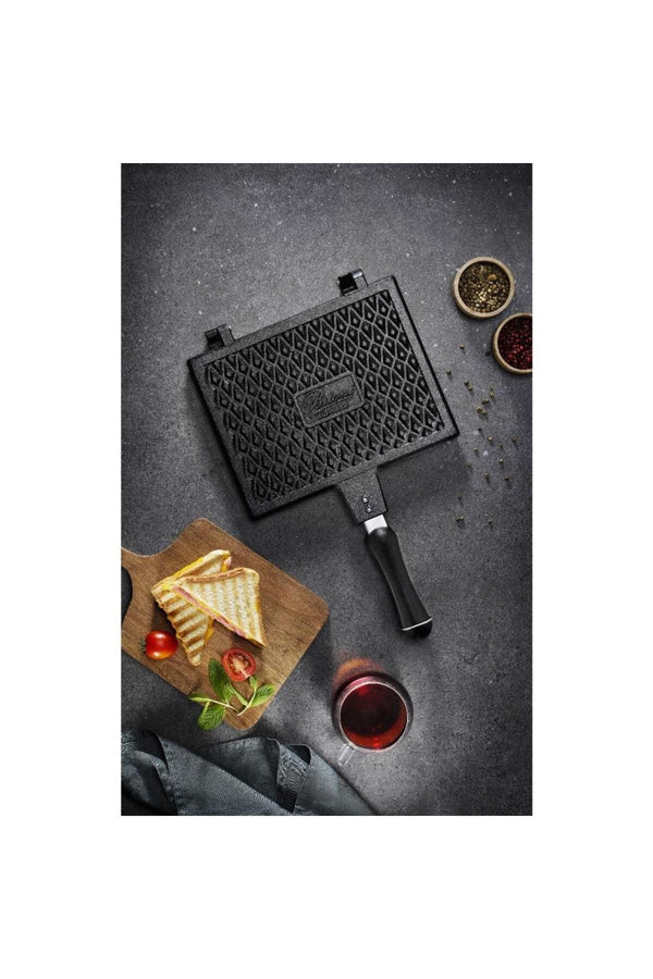 Brioni Diamond Tost Grill Maxi Boy Yanmaz Yapışmaz Ocak Üstü Tost Makinesi