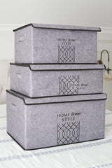 Mega Plus Gri Keçe Kapaklı Kutu, 57 x 41 x 31 cm