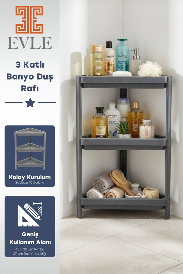 Evle 06-Üçgen Bahçe Trend Raf Ünitesi 3 Katlı 10
