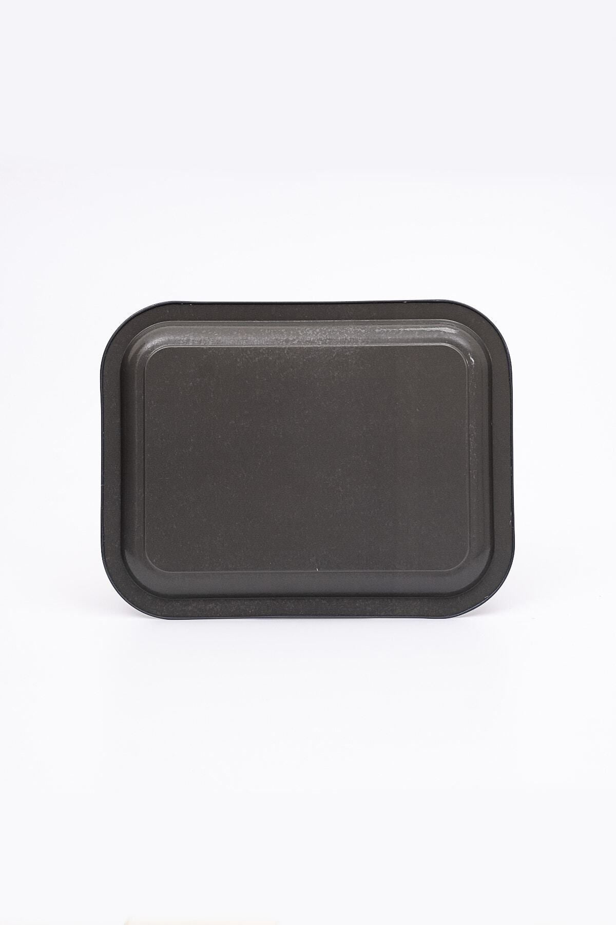 Forrest Desenli Metal Tepsi - Çay Kahve Tepsisi - Sunum Tepsisi 23 Cm X 31 Cm Ee161-6i