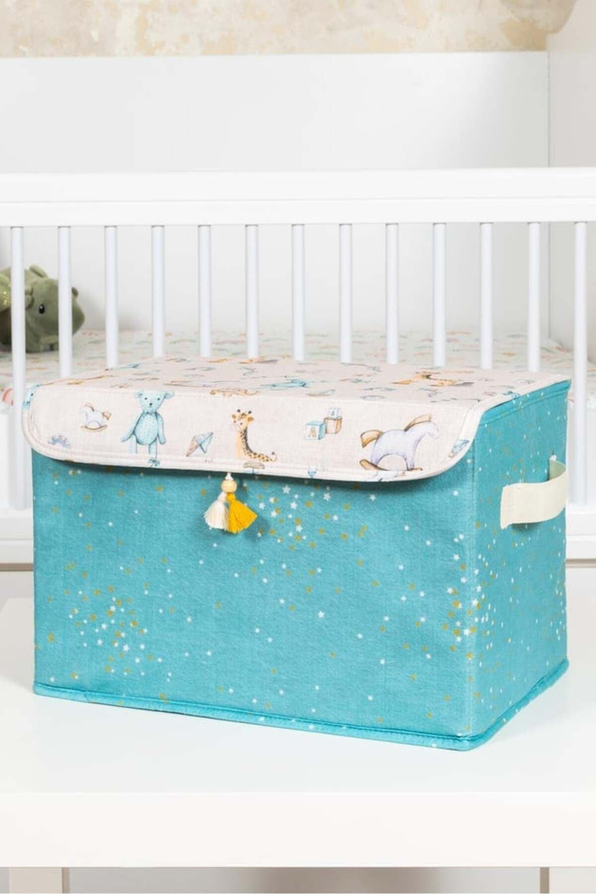 Baby Kapaklı Kutu - Maxi, Mavi, 35 x 24 x 23 cm