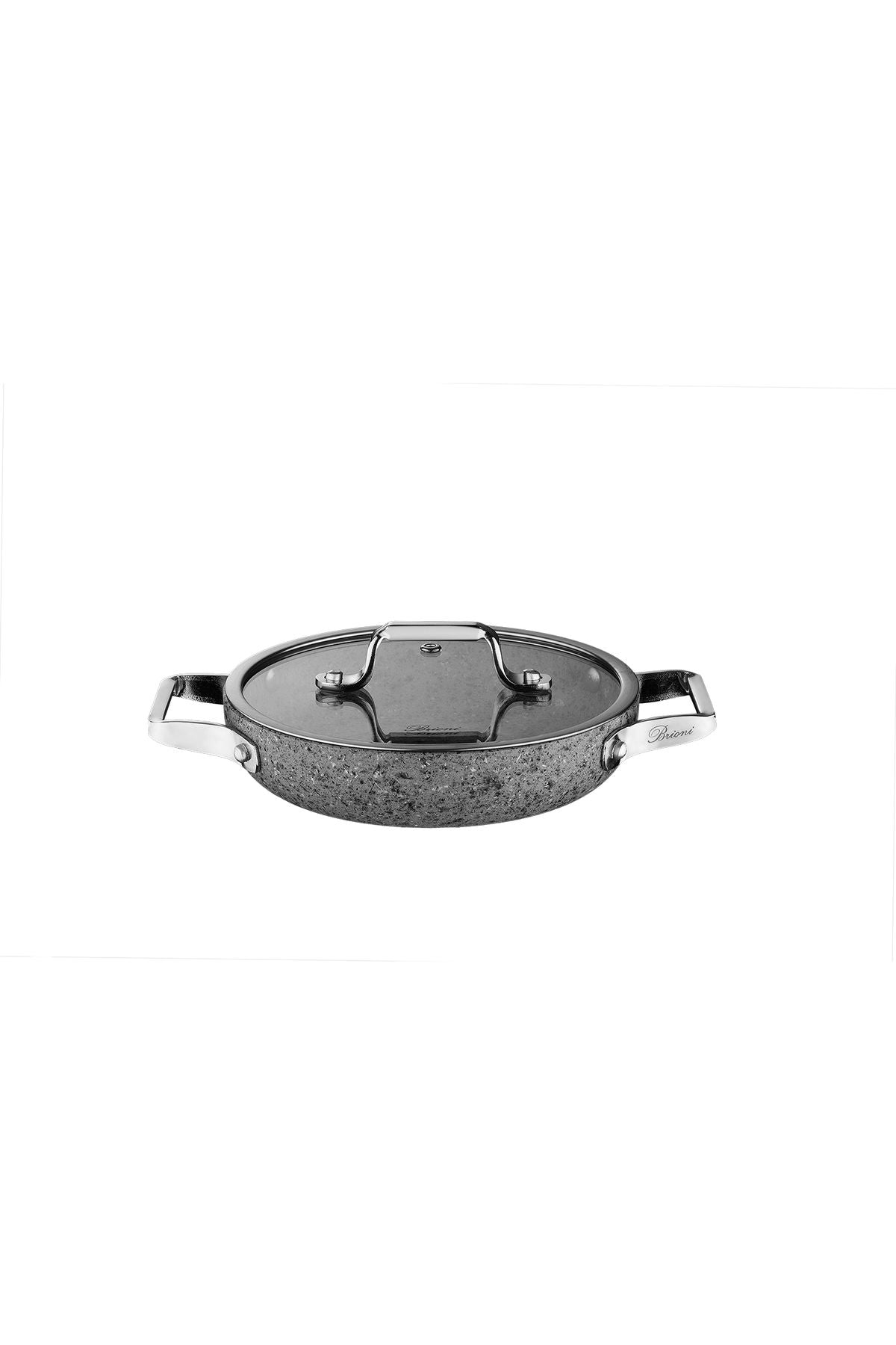 Brioni Stone-age 7 Parça Çizilmez Yanmaz Yapışmaz 18cm 20cm 22cm 3'lü Sahan Omlet Seti