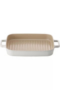 Neoflam D-NEOF128G Fika Dikdörtgen Aluminyum Grill Tava 28Cm Bej