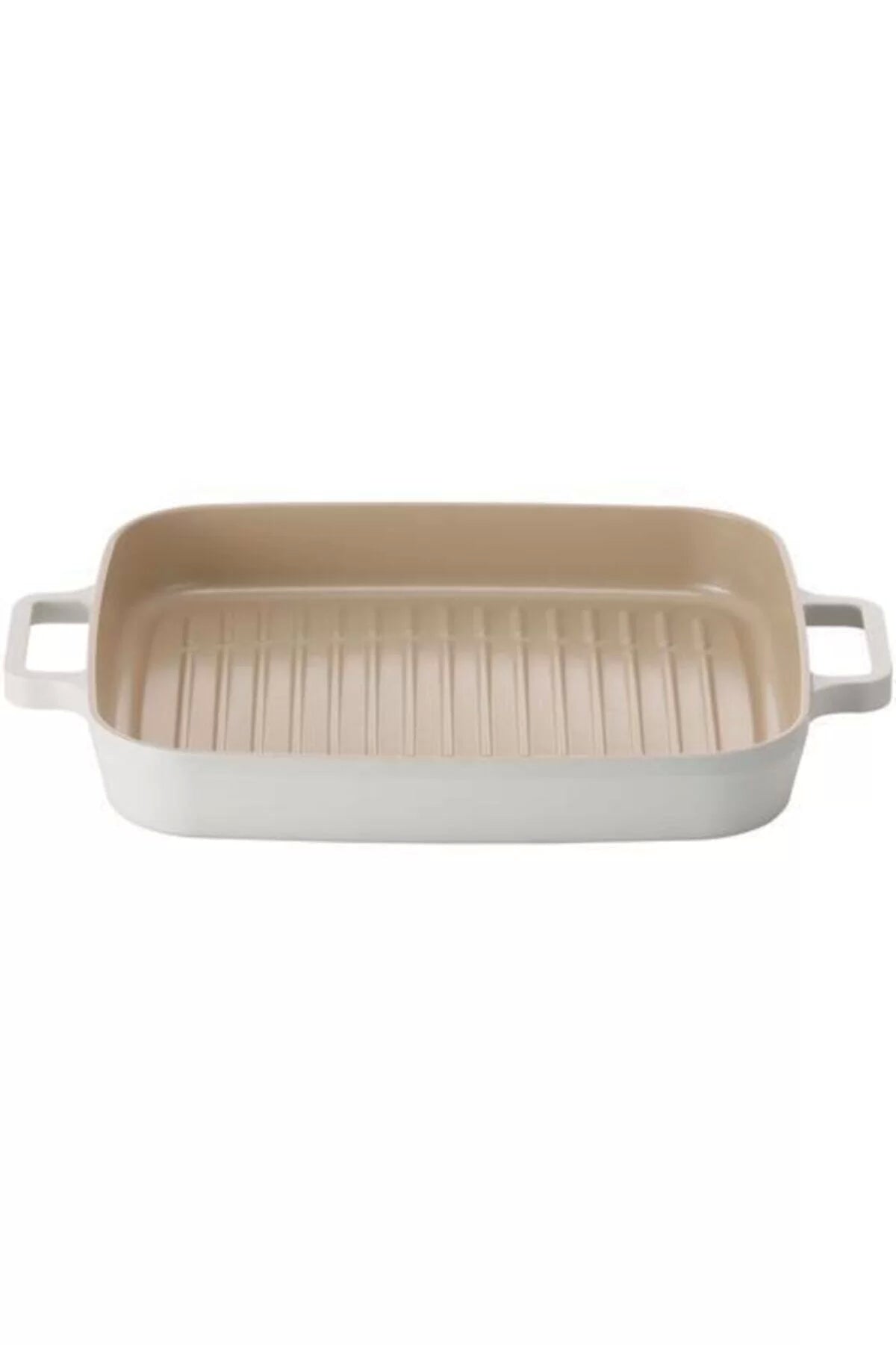 Neoflam D-NEOF128G Fika Dikdörtgen Aluminyum Grill Tava 28Cm Bej