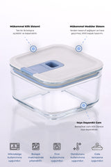 Neoflam Perfect Seal Kare Cam Saklama Kabı 350 ML