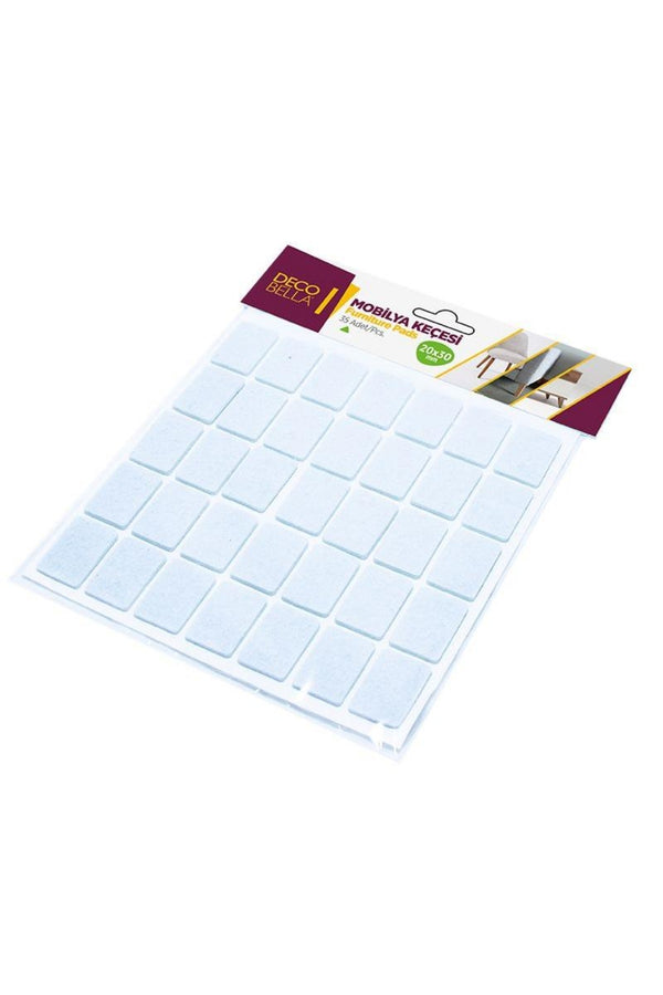 Evle 20 x 30 mm Dikdörtgen Keçe, Parke Çizilme Önleyici Keçe