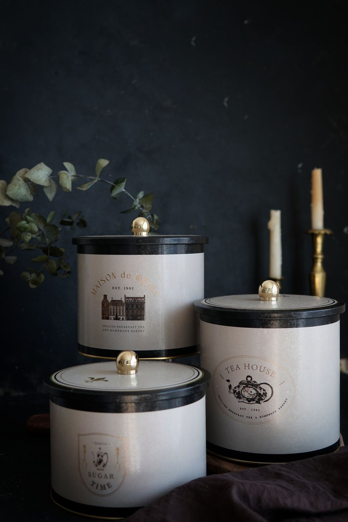 Azura Desenli Metal Saklama Kabı Seti - 3'lü Set (2,9 Lt - 3,5 Lt - 4,1 Lt) ERB31V3