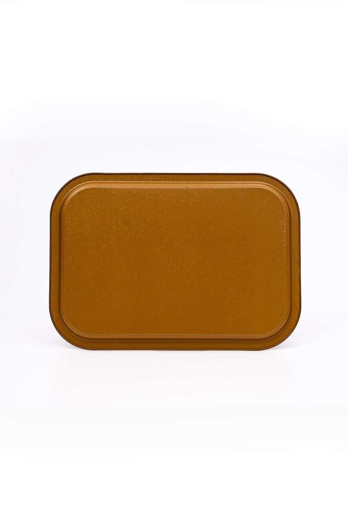 Forrest Desenli Metal Tepsi - Çay Kahve Tepsisi - Sunum Tepsisi 28 Cm X 40 Cm Ee164-7i