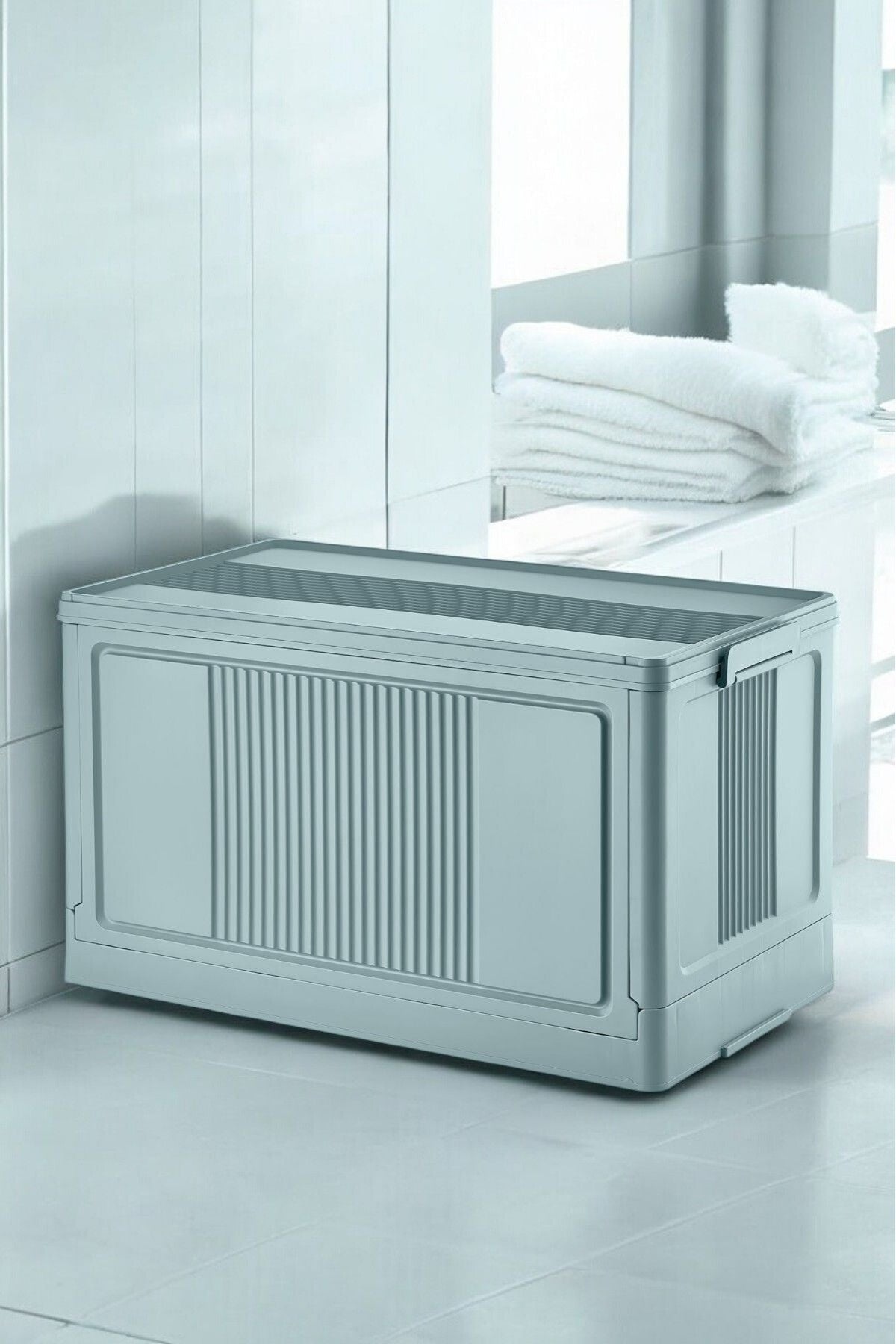 Evle Katlanır Kasa - Large 54 x 31,7 x 31,7 cm, Flat Blue