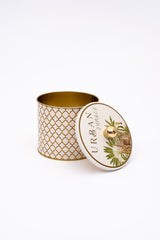 Forrest Desenli Yuvarlak Metal Saklama Kabı, Erzak Saklama Kabı - Organizer 14 Cm X 12,5 Cm Er142-3g