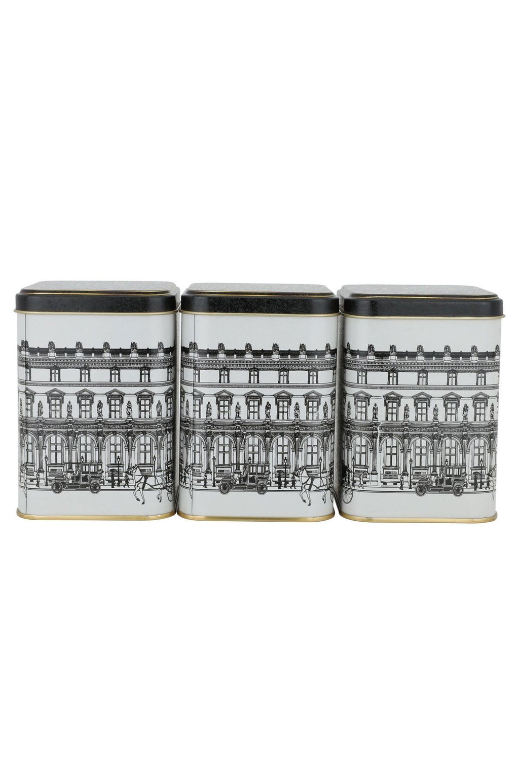 Kare Metal Saklama Kabı 8.7 cm x 8.7 cm X 12.5 cm, 3 Lü Set, City