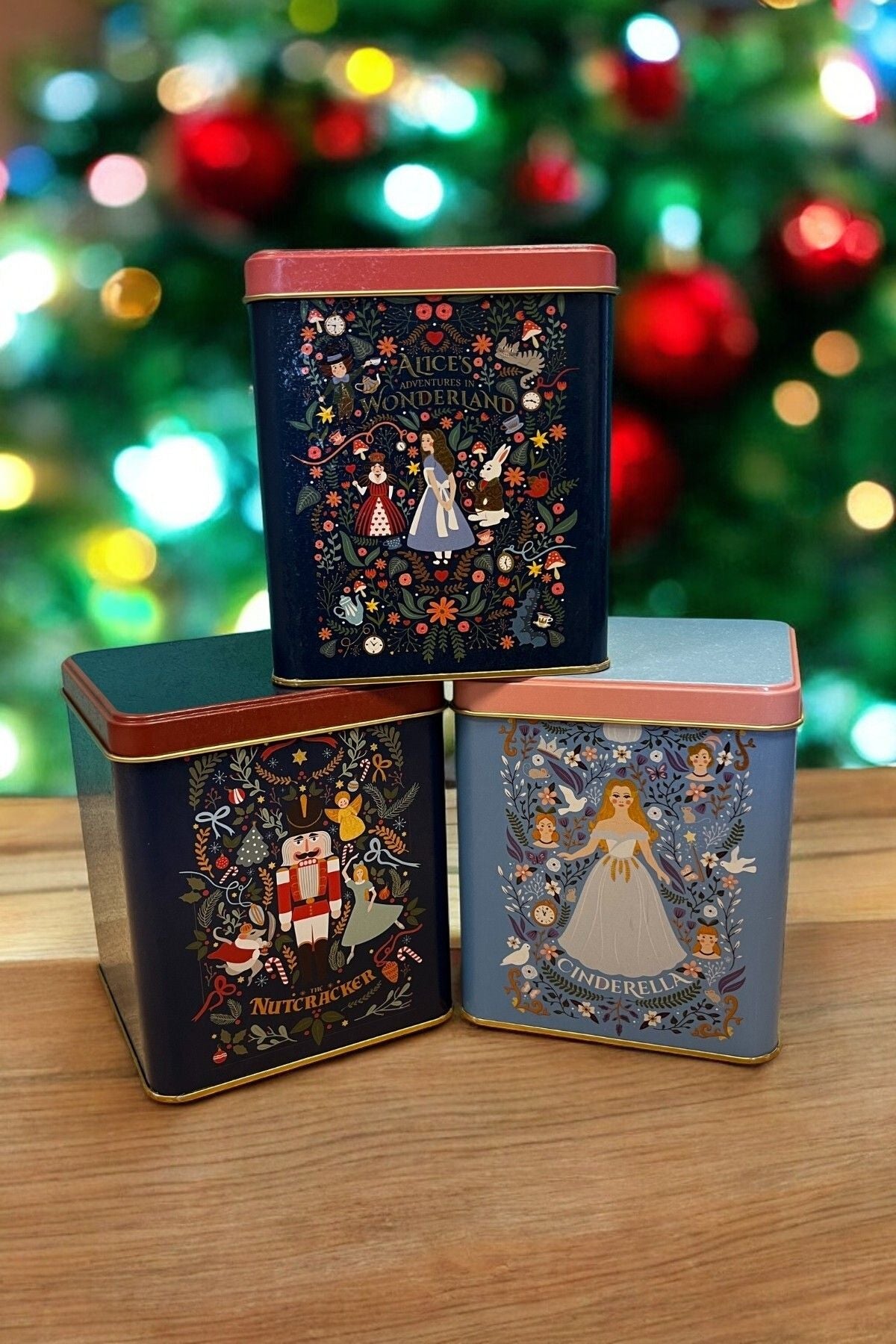 Tales Desenli 12x12x13 cm Metal Dekoratif Kutu