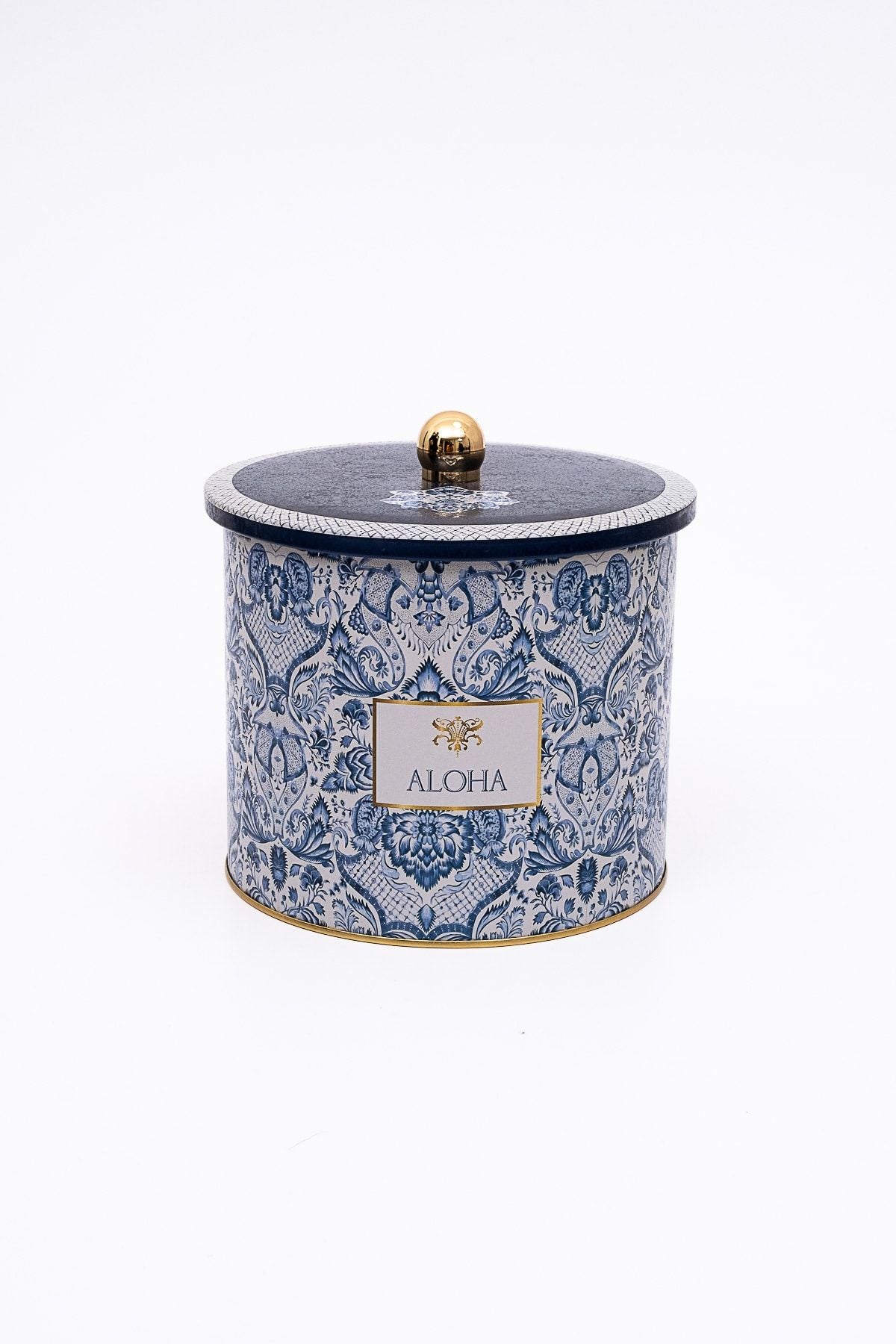 Azulejos Desenli Erzak Saklama Kabı - Metal Saklama Kabı 17,5 Cm X 15,5 Cm Er146-3h