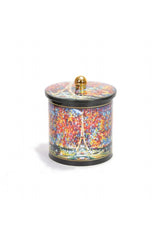 Ef143-02 Afremov Paris Desenli Yuvarlak Metal Saklama Kabı 14 Cm