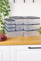 Derin Dondurucu Saklama Kabı 11'li Set (2 x 5 Lt + 6 x 2 Lt + 3 x 1 Lt), Mavi