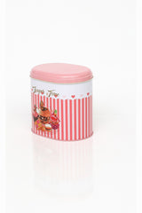 Ef004-e8 Sprinkles Sugar Time Desenli Oval Metal Saklama Kabı 11x15 Cm