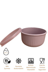 x VipAhmet Vakumlu Saklama Kabı, 0,30 lt, Pembe