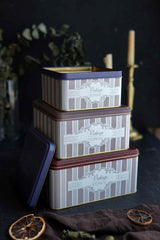 Elegance Desenli Metal Saklama Kabı, Organizer Kutu, Makyaj Organizeri Erb13v5