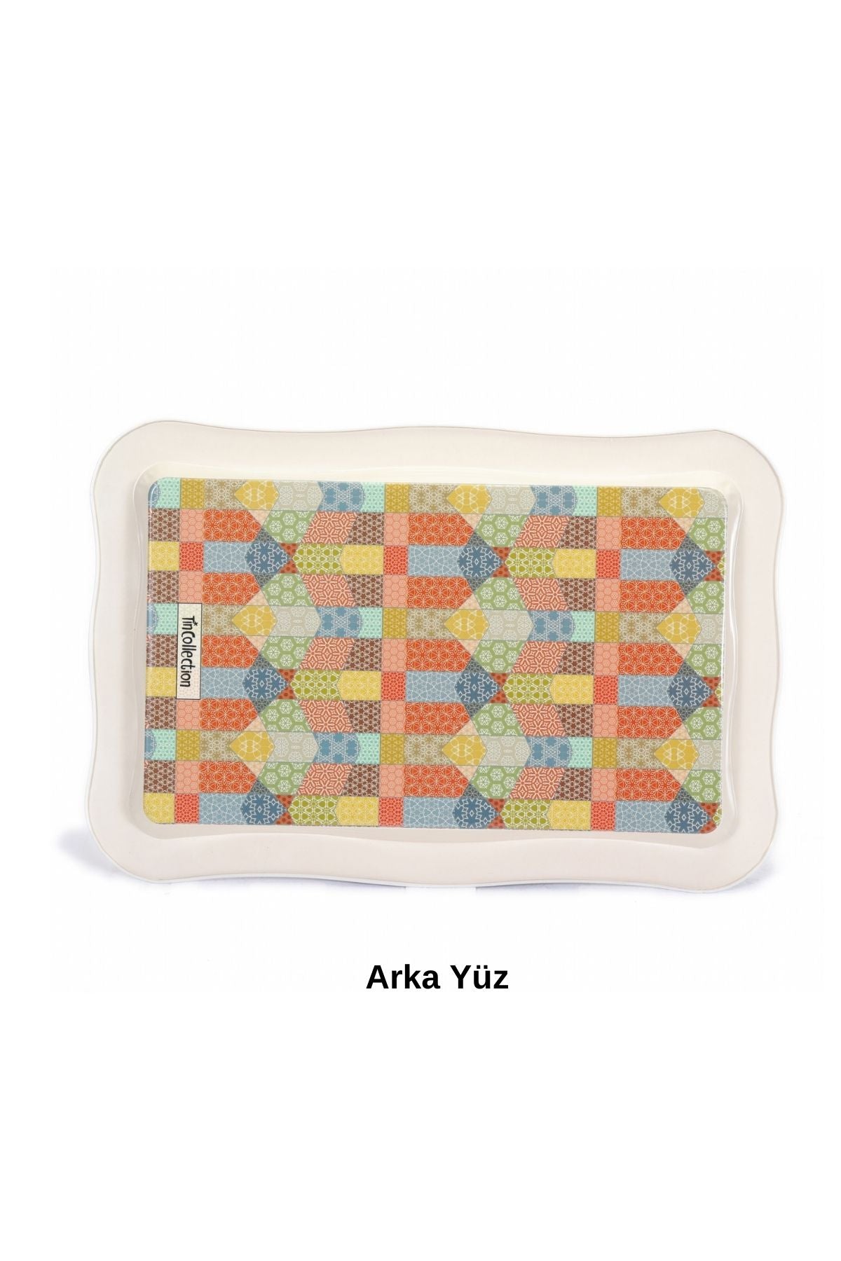 Ef165-56 Morocco Cream Desenli Dikdörtgen Tepsi 24x33 Cm