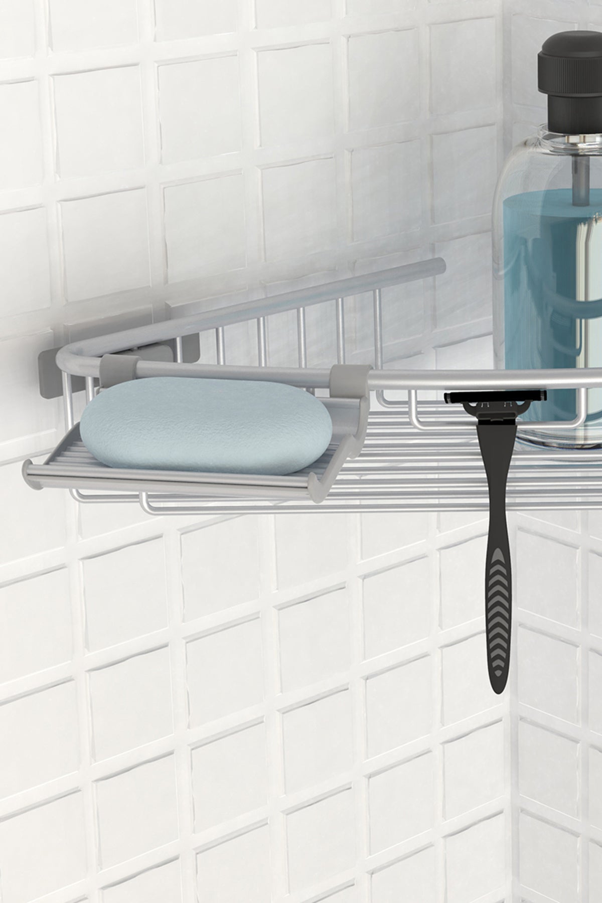 Paloma Paslanmaz Alüminyum Banyo Rafı Tekli Mat Eloksal