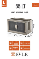 Evle Katlanabilir Modüler Dolap Tekli 54 cm x 31,7 cm x 31,7 cm