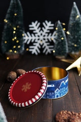 Yılbaşı Temalı 2'li Dekoratif Metal Kutu Seti, Tart Erb526r