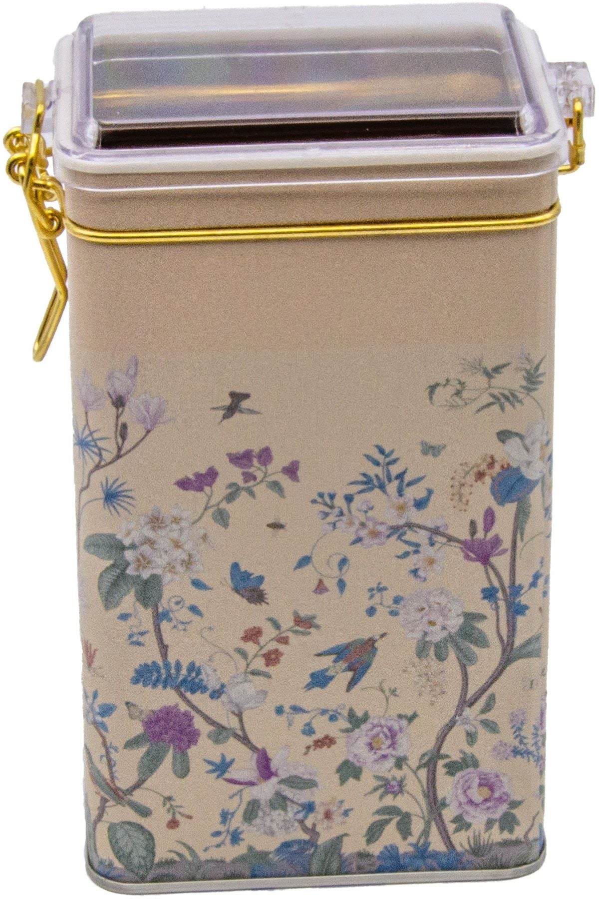 Er048-2e Botanica Yellow Desenli Dikdörtgen Metal Saklama Kabı 8x10 Cm