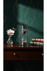 Gümüş Rengi Çift Pusulalı Kum Saati 20 cm Modern Metal Çerçeve Lüks Ofis Hediyelik Aksesuar