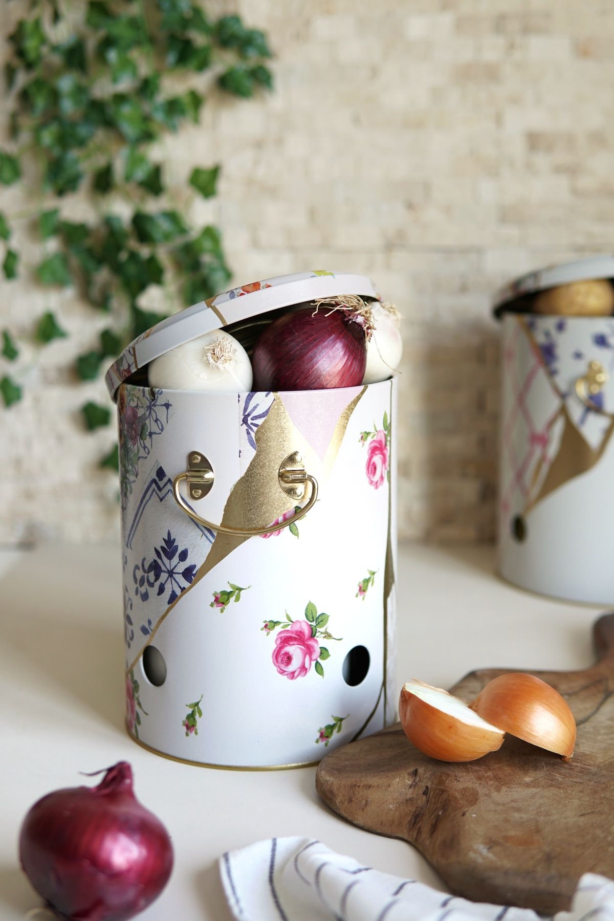 Kint Sugi Desenli Soğanlık, Soğan Sepeti, Sebzelik Er180-u5