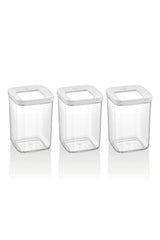 3 Lü 1000 Ml Kare Saklama Kabı