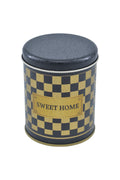 Evle Yuvarlak Kutu, Ø90x110 mm, 0,6 lt, Checkers Blue_Swt Home
