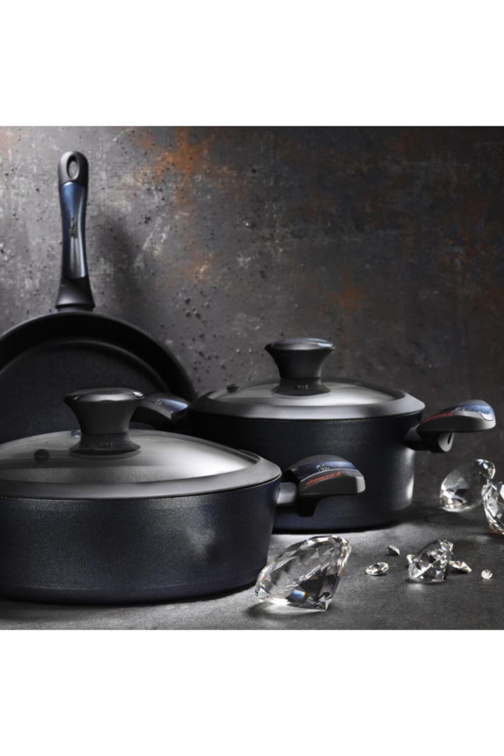 Brioni Diamond 7 Parça Tencere Seti Siyah Renk