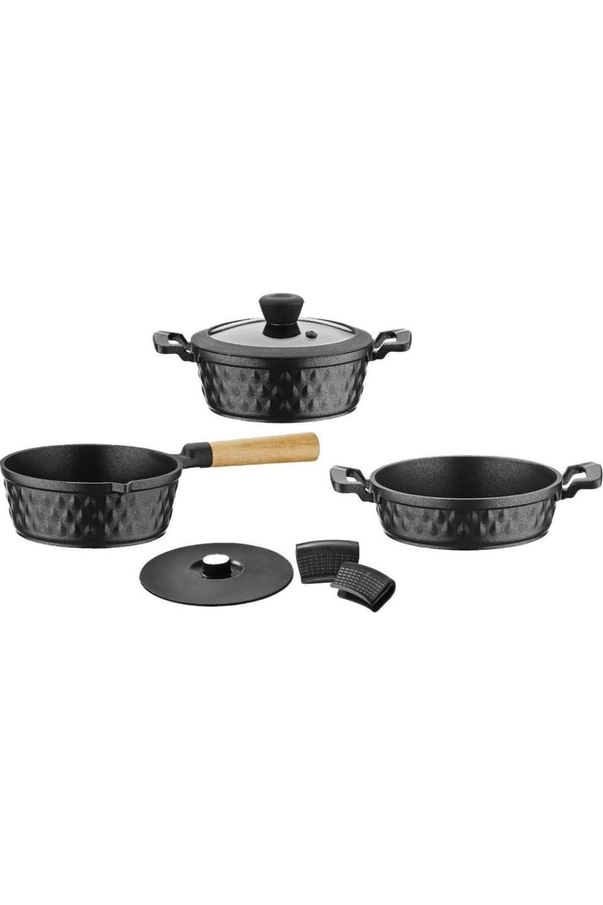 Brioni Diamond 5 Parça Siyah Midi Set