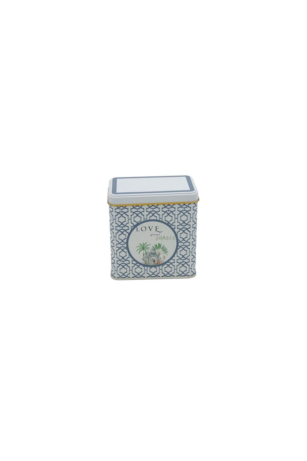 Er205-6ı Forrest Grey Love Desenli Kare Metal Saklama Kabı 8 X 12 Cm