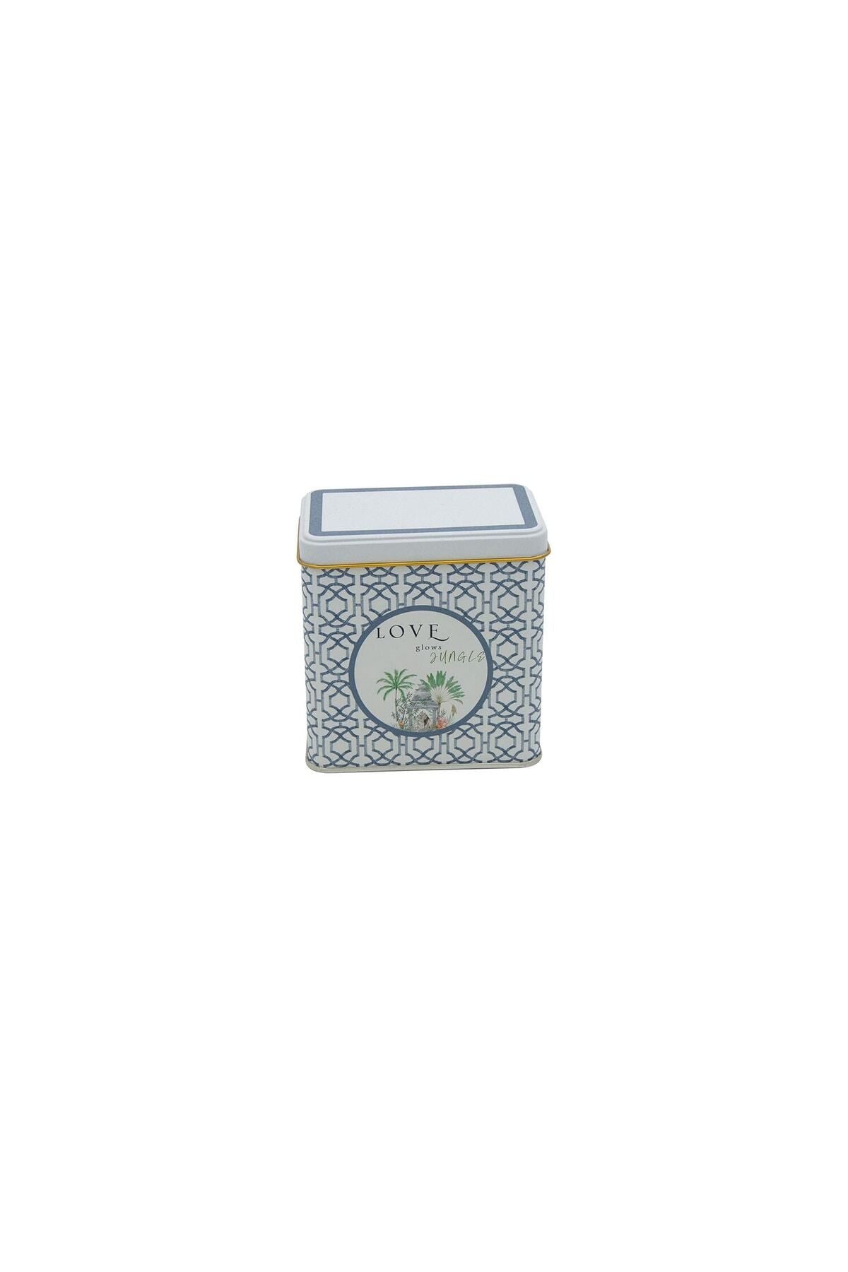 Er205-6ı Forrest Grey Love Desenli Kare Metal Saklama Kabı 8 X 12 Cm