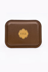 Retro Desenli Metal Tepsi - Çay Kahve Tepsisi - Sunum Tepsisi 23 Cm X 31 Cm Ee161-u6