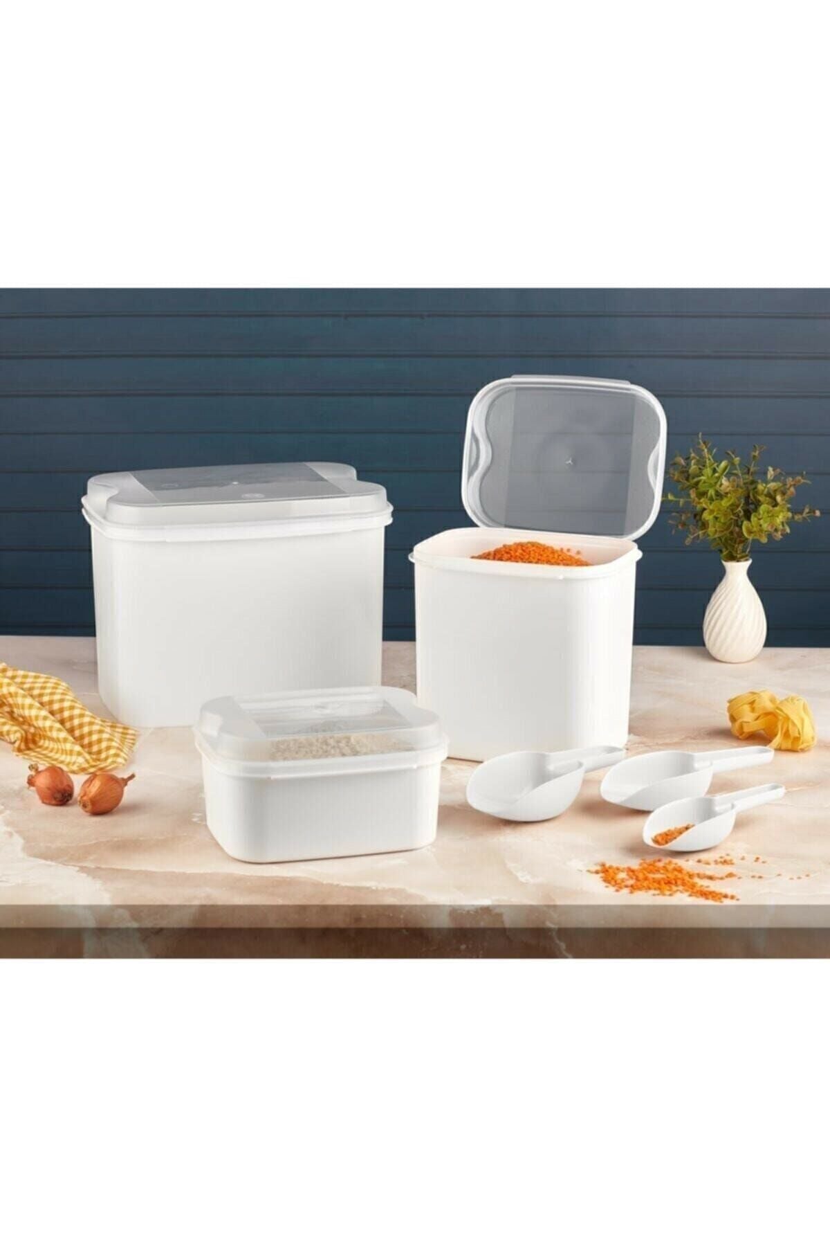 Masal Saklama Kabı Beyaz 10 Lt+ 4,5 Lt+1,6 Lt Vp-039