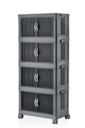 Evle Katlanabilir Modüler Dolap 4 lü 54 cm x 31,7 cm x 127 cm
