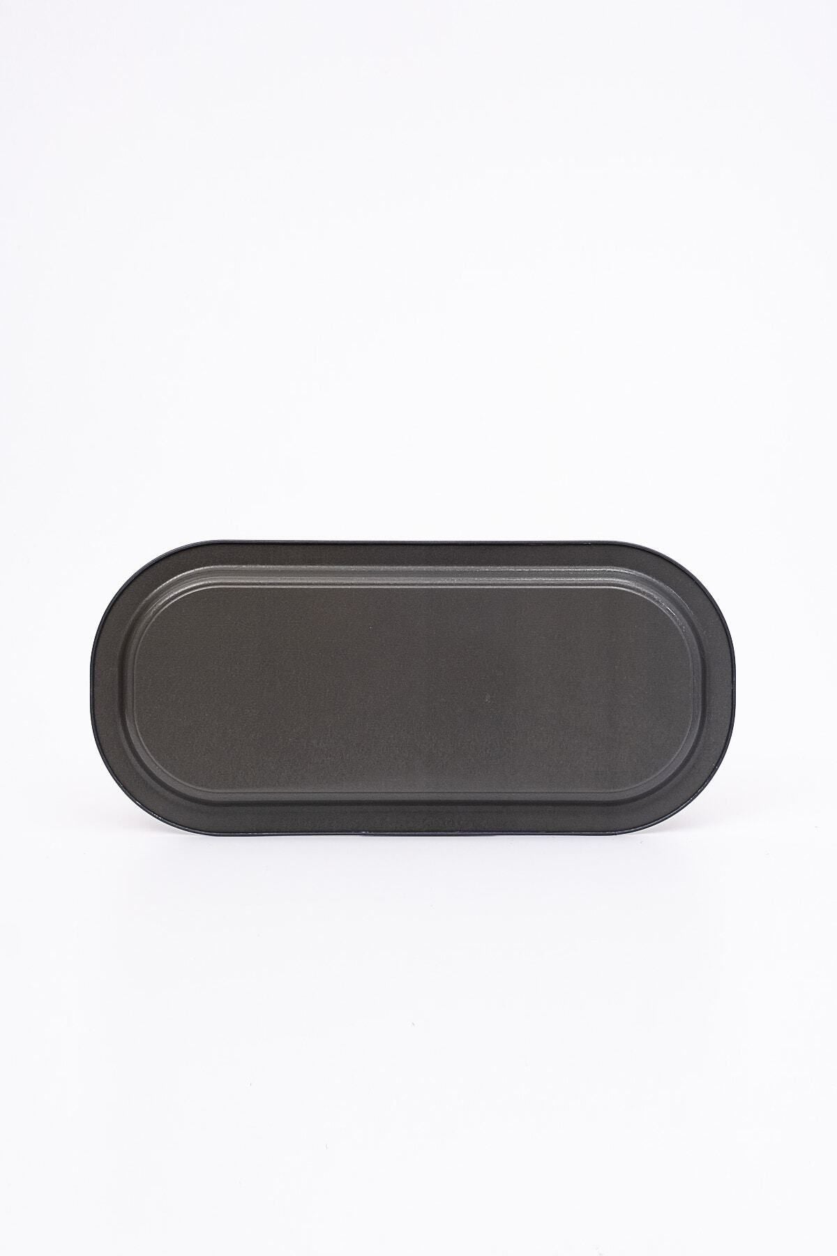 Ee168-6ı Forrest Grey Love Desenli Oval Tepsi 16x35 Cm