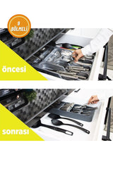 9 Bölmeli Çekmece Kaşıklık 38 x 17 cm