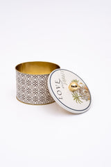 Metal Çok Amaçlı Dokulu Saklama Kabı, Dekoratif Saklama Kutusu 14 Cm, Forrest Er141-2g